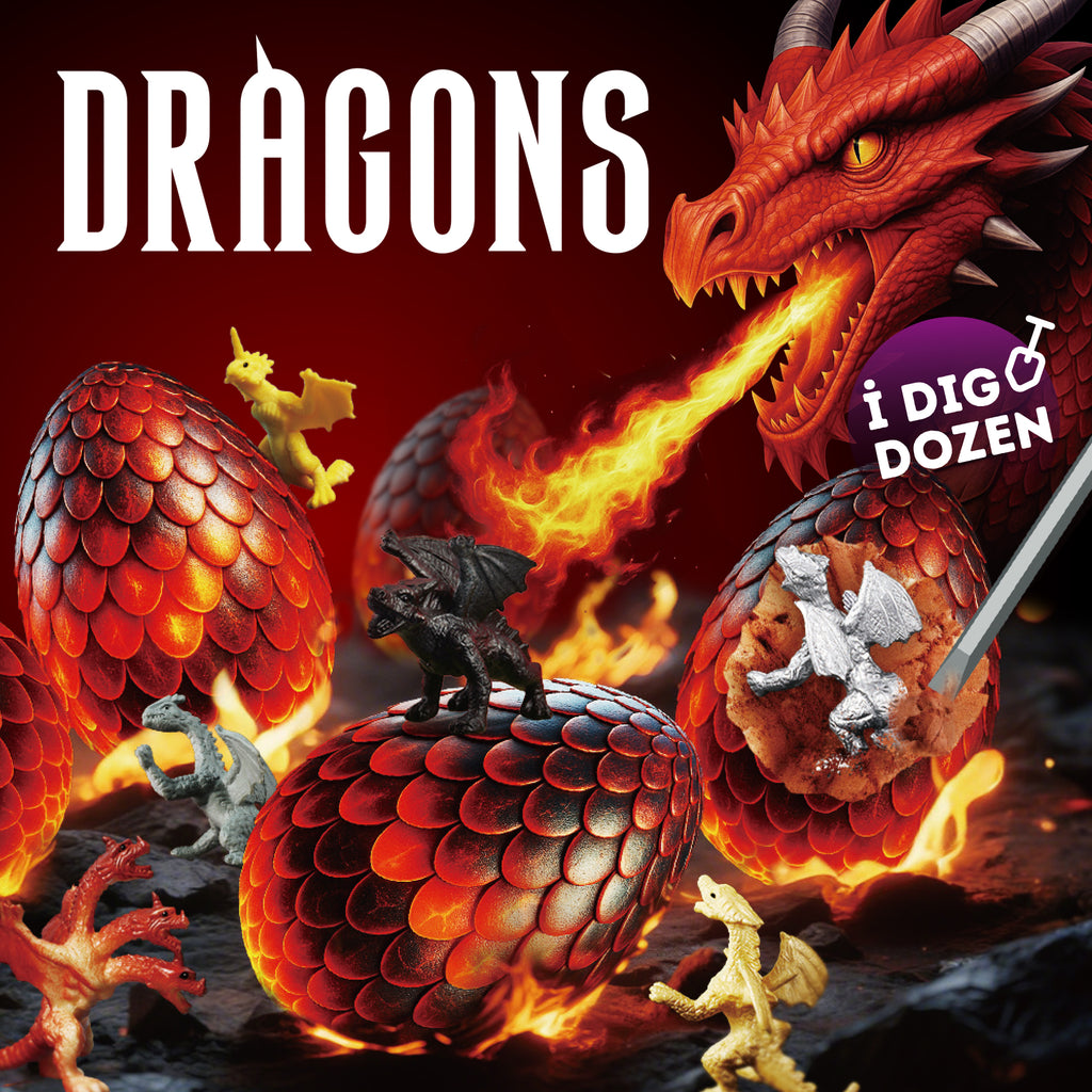 Dragon Egg Dig Kit – 12 Dragons