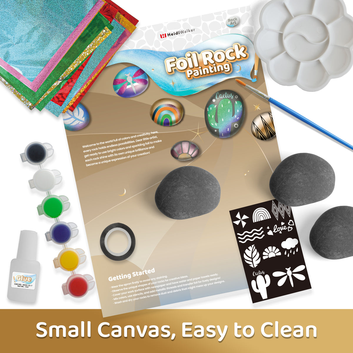 Foil Rock Painting Craft Kit