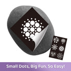 Piano Potato Mandala Rock Painting Kit, 10 Rocks & 6 Colors