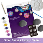 Piano Potato Mandala Rock Painting Kit, 10 Rocks & 6 Colors