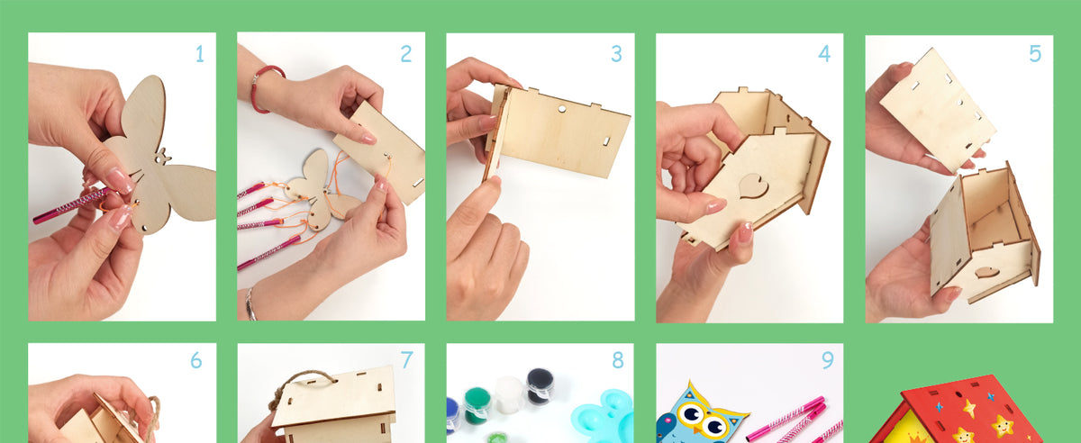 Bird House & Wind Chime Build and Paint Kit
