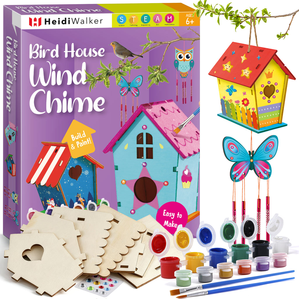 Bird House & Wind Chime Build and Paint Kit