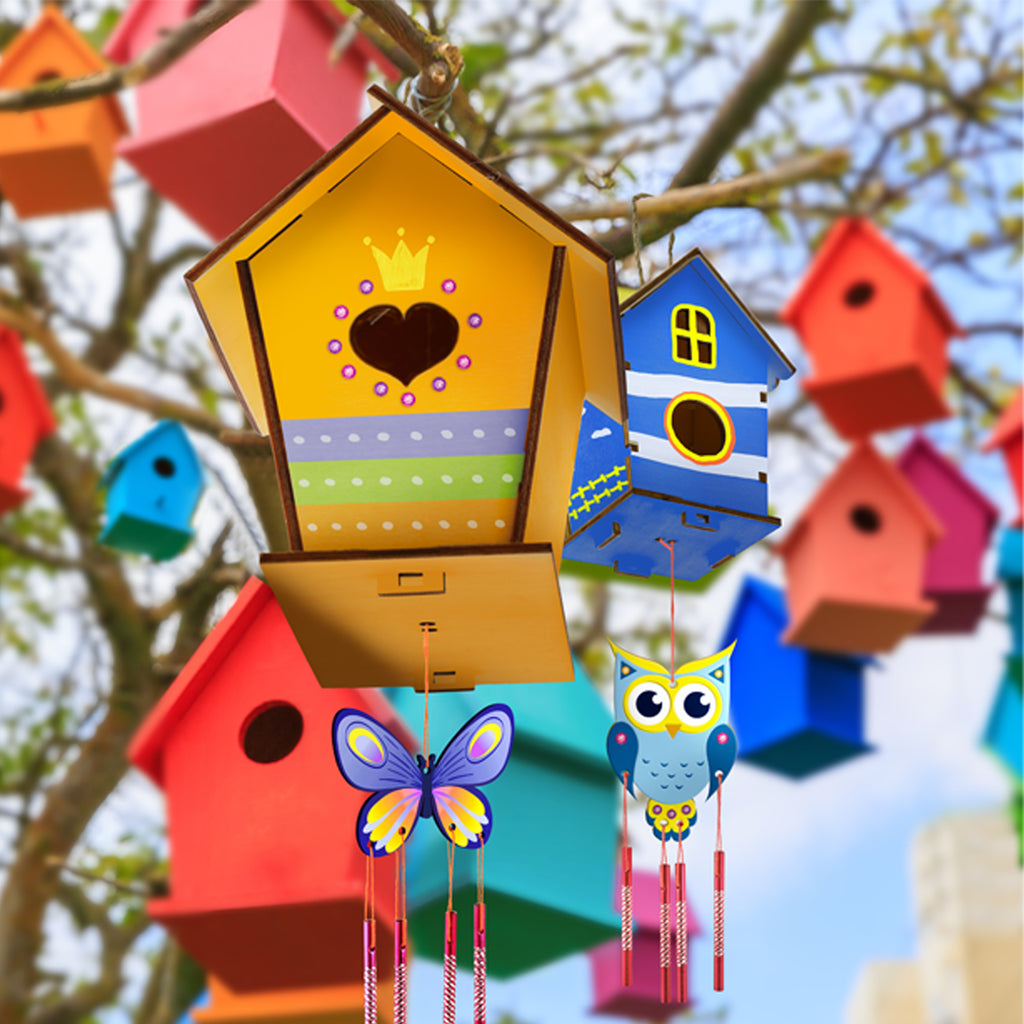 Bird House & Wind Chime Build and Paint Kit