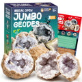 Break Open 3 Jumbo Geodes, Science Gift for Kids Ages 8-12