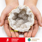 Break Open 3 Jumbo Geodes, Science Gift for Kids Ages 8-12
