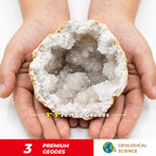 Break Open 3 Jumbo Geodes, Science Gift for Kids Ages 8-12