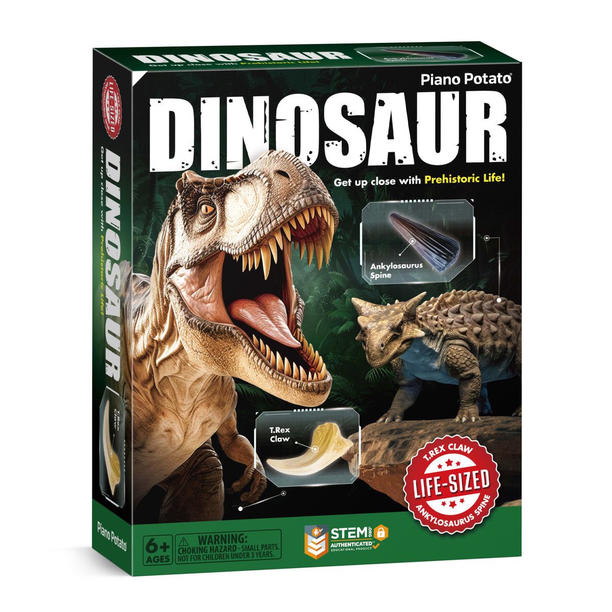Piano Potato Life-Size T. Rex Dinosaur Dig Kit – Prehistoric Claw & Spine Excavation Set