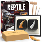Reptile Dig Kit for Kids – Excavate Life-Sized American Alligator Tooth & Snapping Turtle Claw – STEM Science Educational Toy, Paleontology Activity Set with Display Frame, Ages 6+