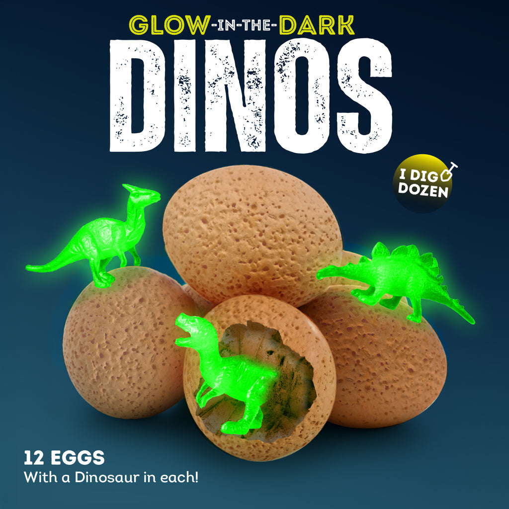 Glow-in-the-Dark Dinos Dig Kit – 12 Eggs