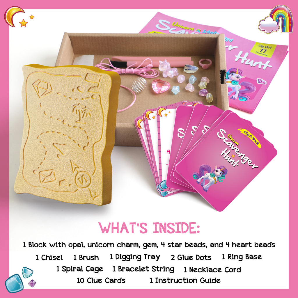 Unicorn Scavenger Hunt Dig & Seek Kit