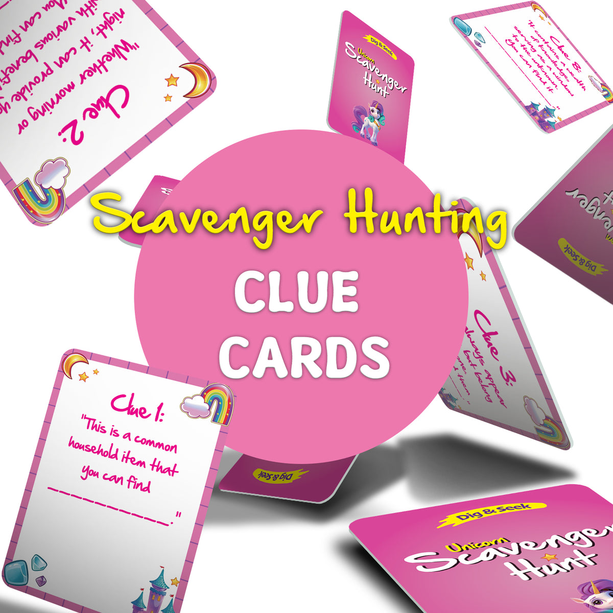 Unicorn Scavenger Hunt Dig & Seek Kit