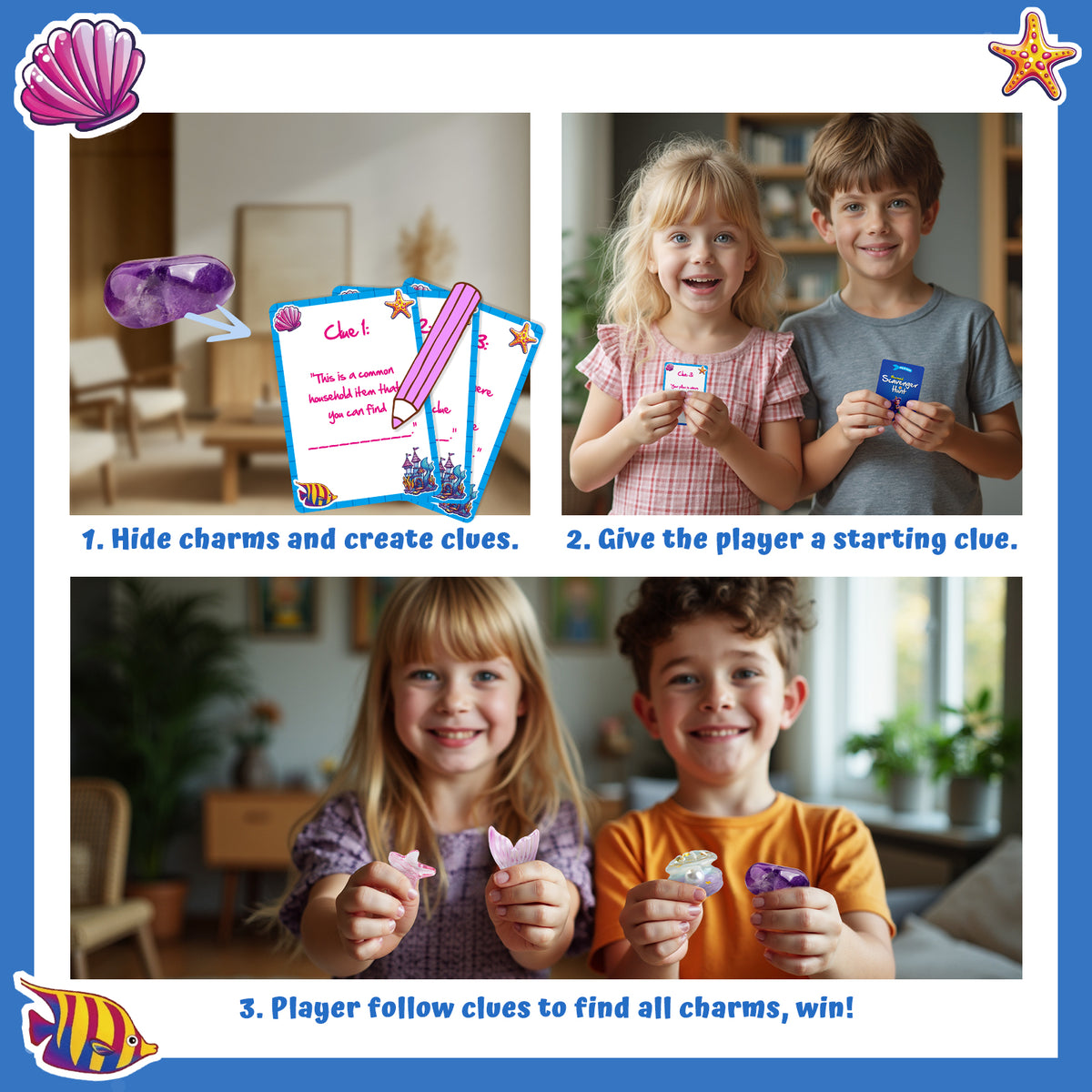 Mermaid Scavenger Hunt Dig & Seek Kit