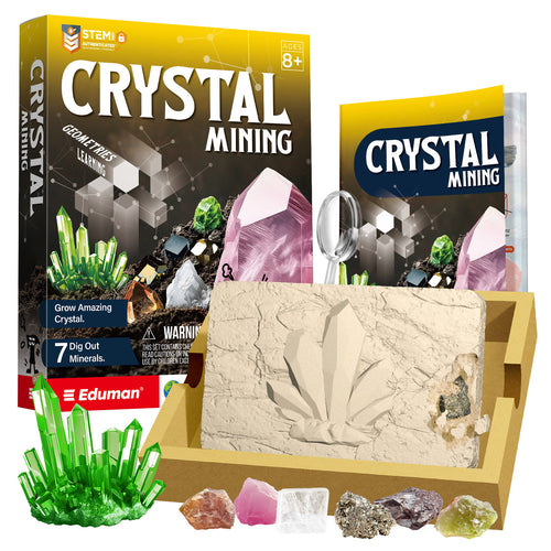 Crystal Mining STEM Dig Kit – 7 Minerals