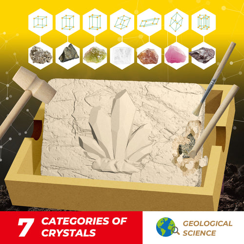 Crystal Mining STEM Dig Kit – 7 Minerals