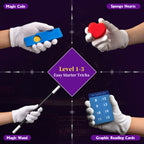Gamerside Magic Kit for Kids Ages 6-12, 150+ Tricks with Book & Video Step-By-Step Guides, 5-Level Magic Progression, Wand, Cups, Coins & More, Birthday Christmas for Boys & Girls