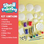 Shell Painting Craft Kit – Paint & Decorate 10 Seashells for Kids