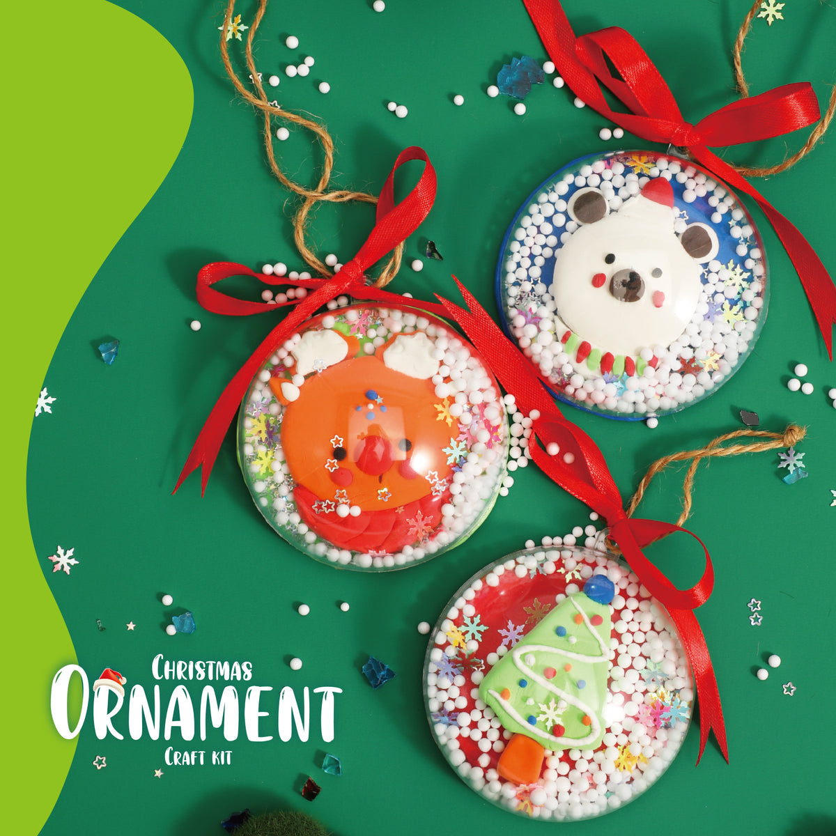 Christmas Ornament Craft Kit – DIY Clay Decorations for Kids