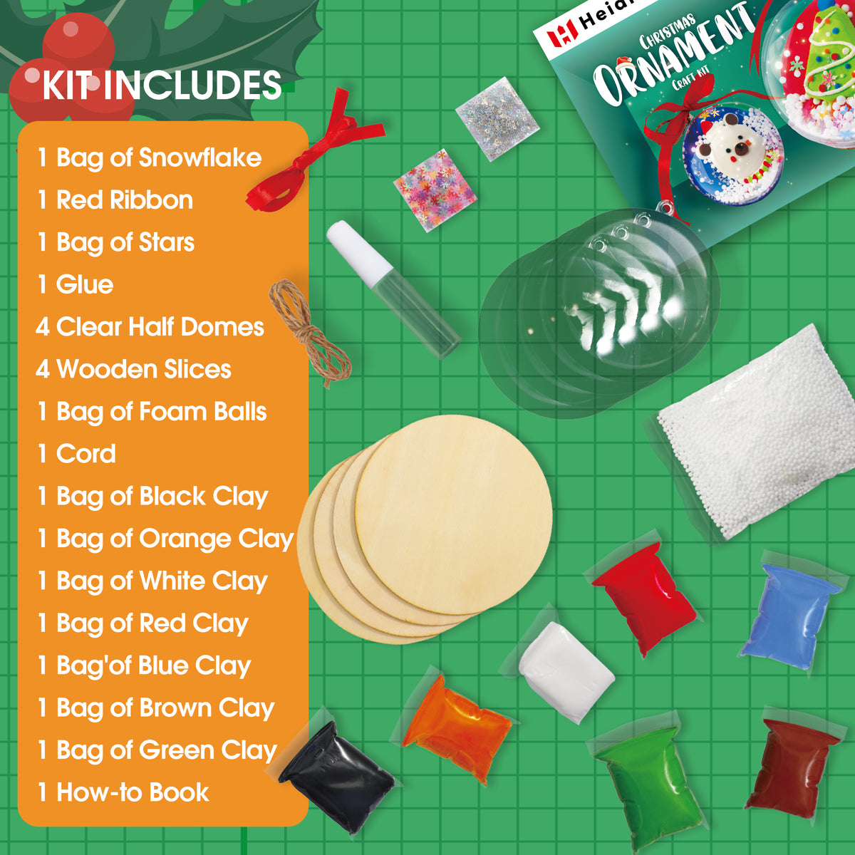 Christmas Ornament Craft Kit – DIY Clay Decorations for Kids