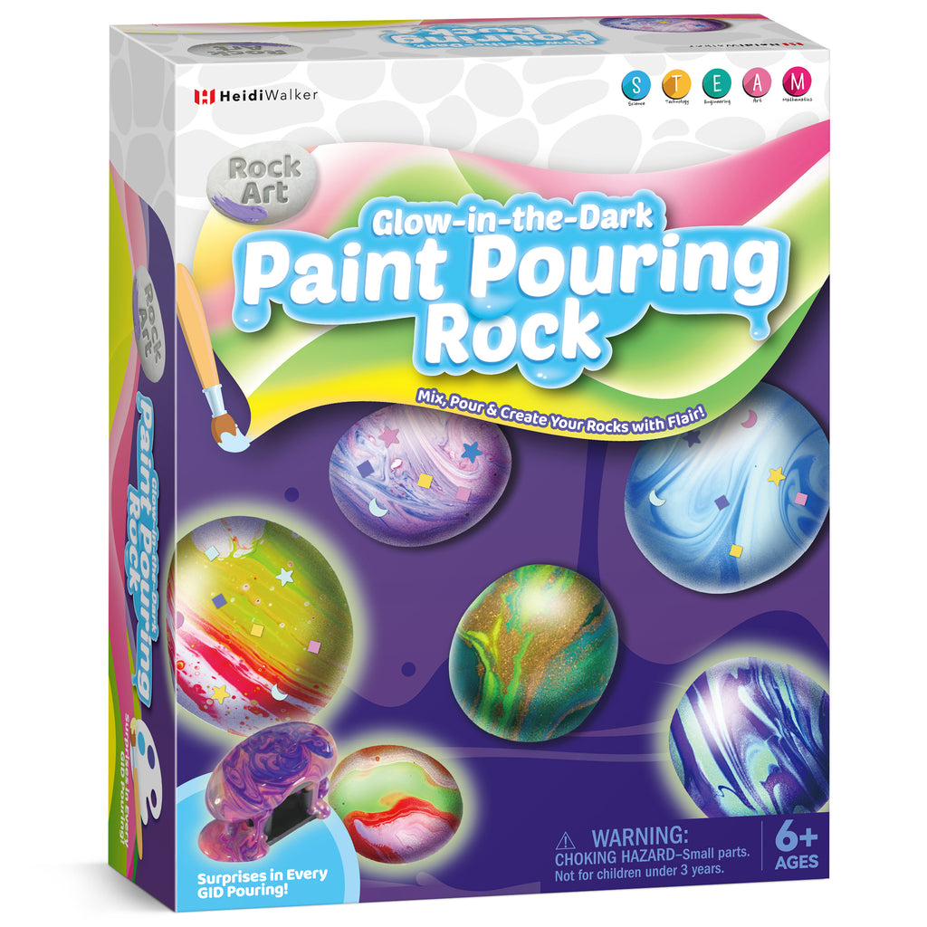 Glow-in-the-Dark Paint Pouring Rocks Kit