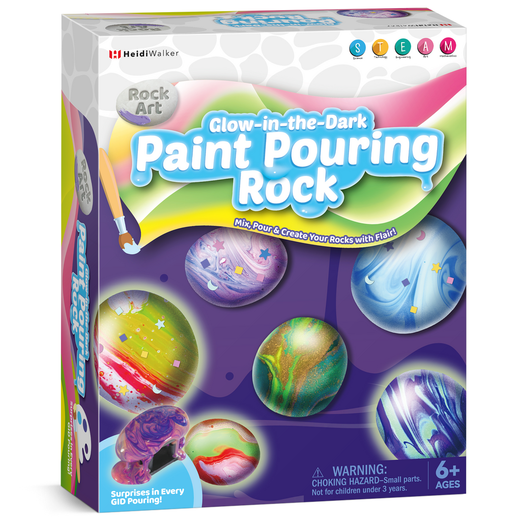 Glow-in-the-Dark Paint Pouring Rocks Kit