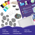 Glow-in-the-Dark Paint Pouring Rocks Kit