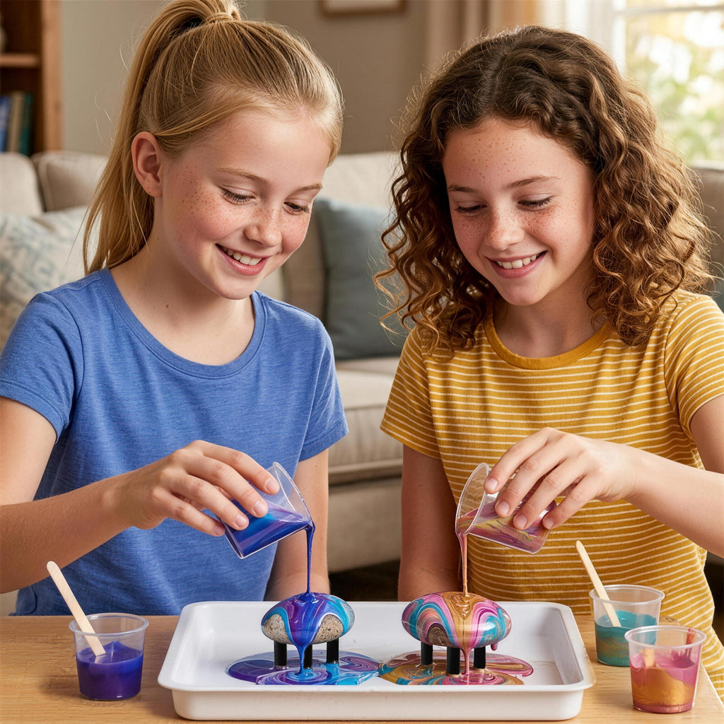 Glow-in-the-Dark Paint Pouring Rocks Kit