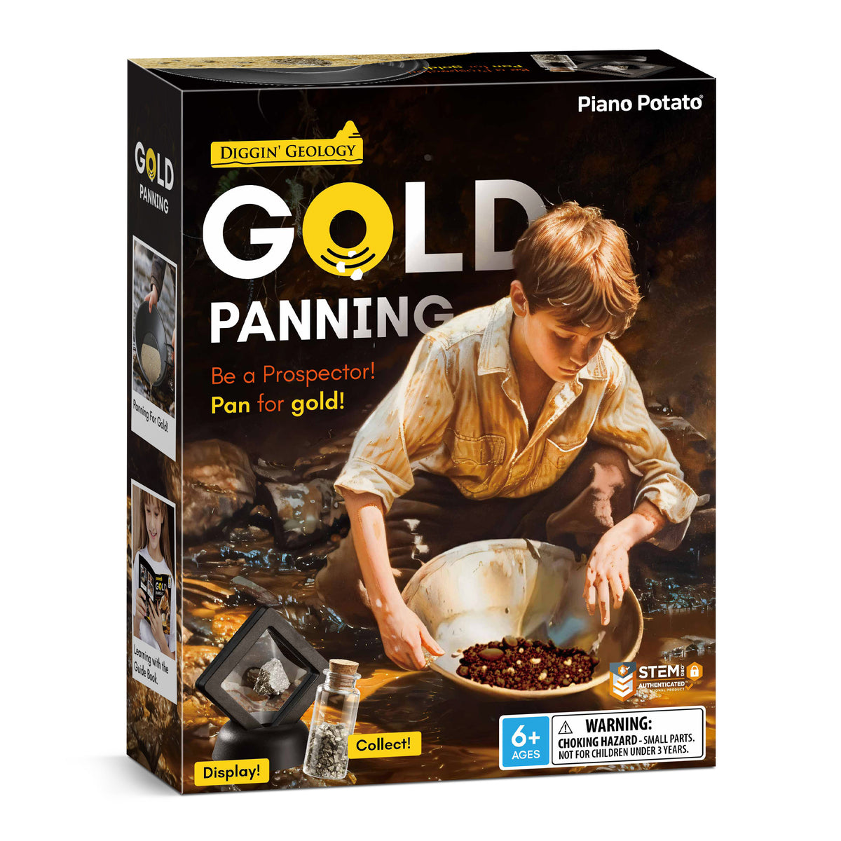 Piano Potato Gold Panning Kit – Digger Geology Prospector STEM Set