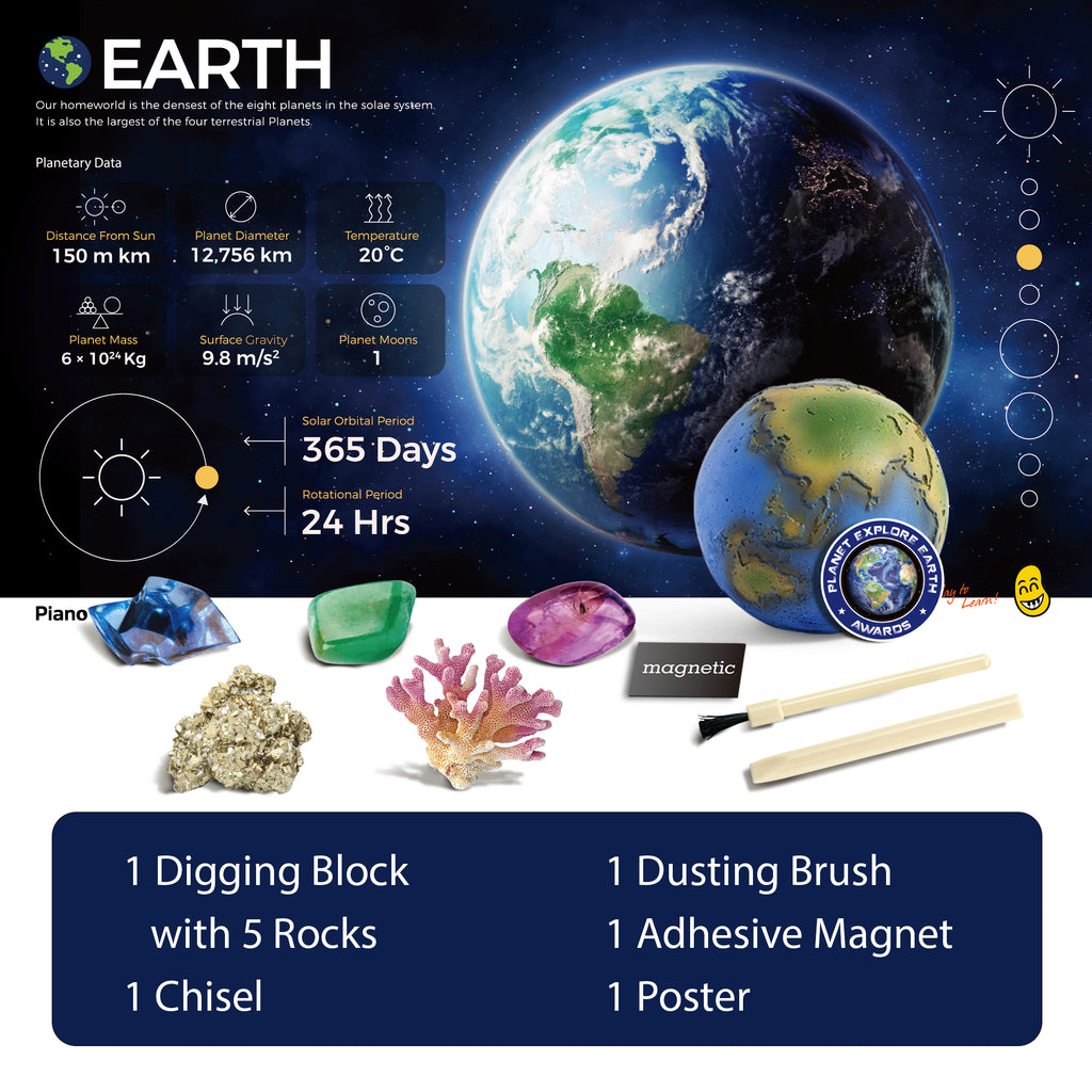 Piano Potato Earth Dig Kit – Gemstone & Mineral Excavation STEM Activity