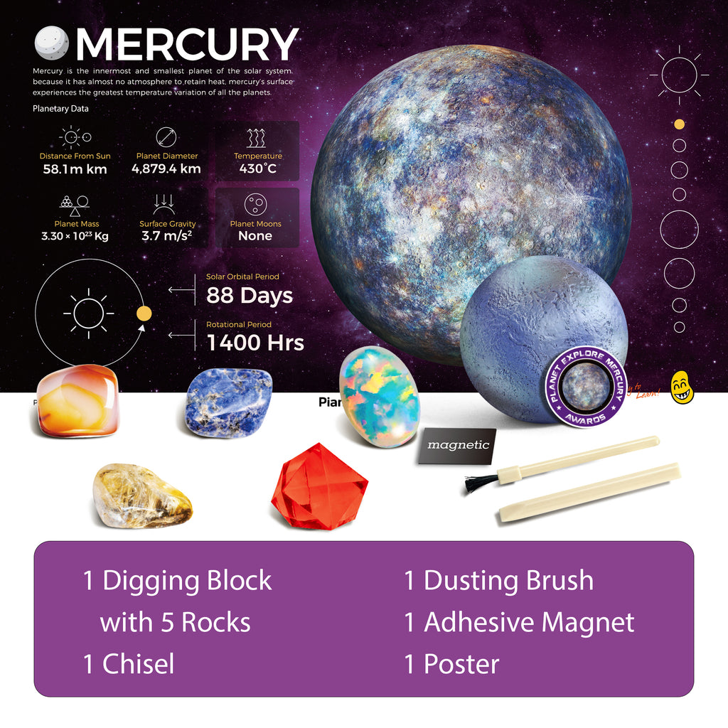 Piano Potato Mercury Dig Kit – Planet Exploration STEM Excavation Set