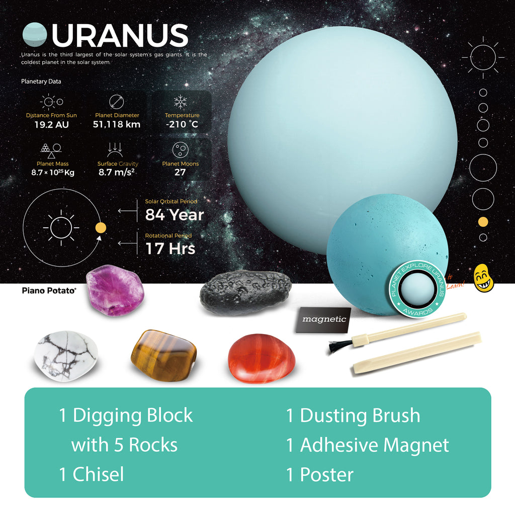 Piano Potato Uranus Dig Kit – Planet Exploration STEM Excavation Set