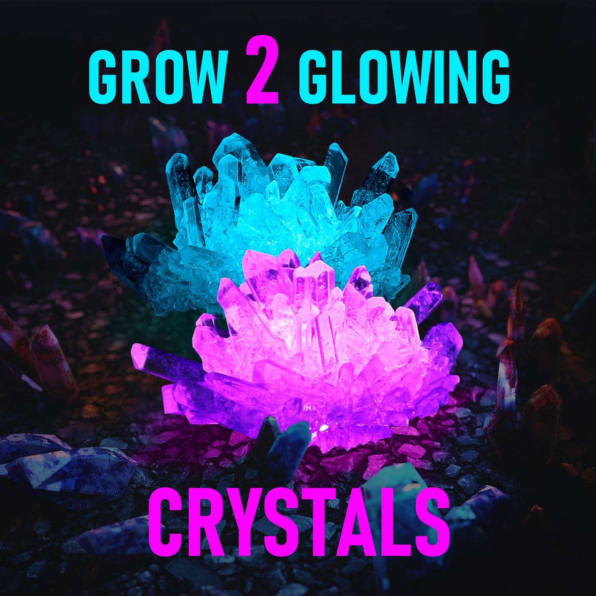 Piano Potato Glowing Crystal Grow Kit – Grow 2 Glow-in-the-Dark Crystals