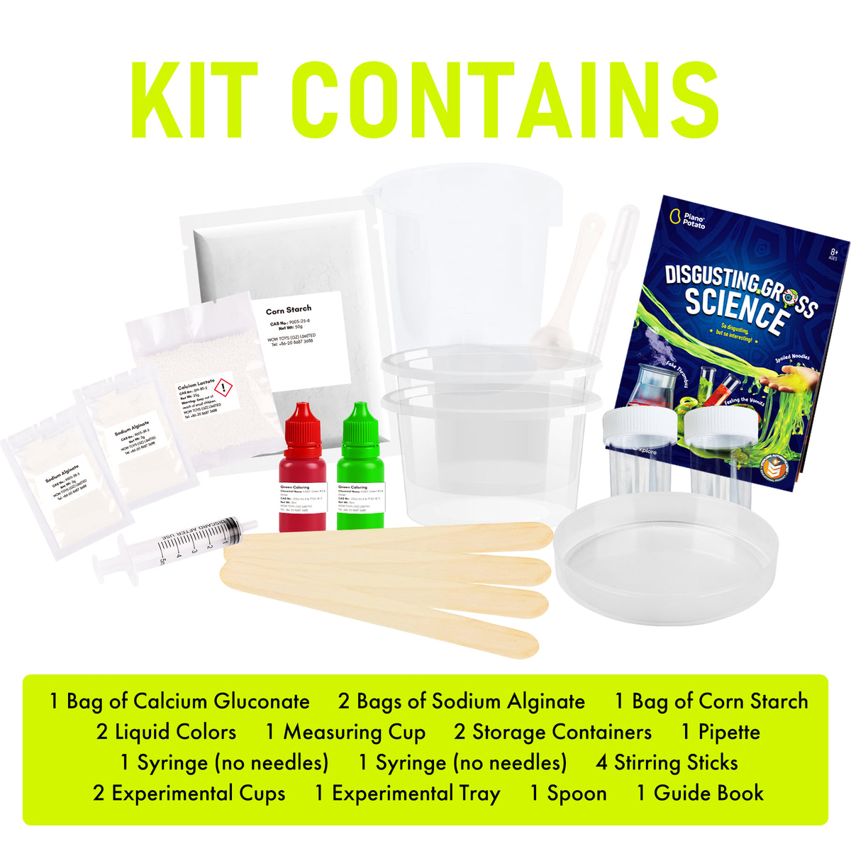 Piano Potato Disgusting & Gross Science Kit – Slime, Fake Blood & Gross STEM Experiments