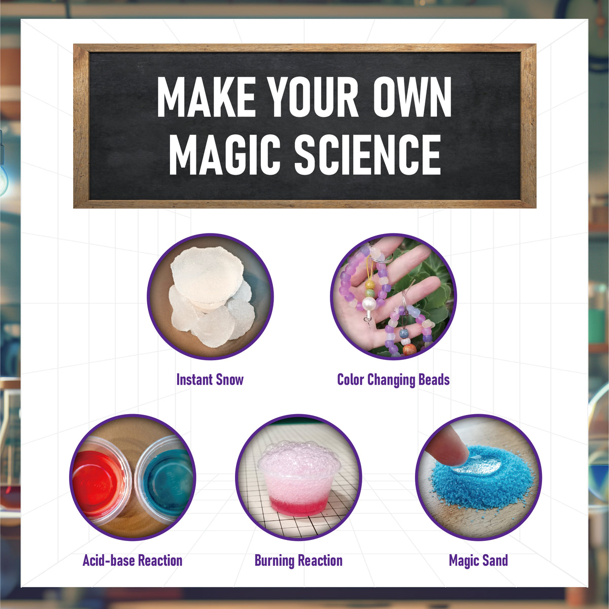Piano Potato Magic Science Kit – 5 Color-Changing & Fizzing STEM Experiments