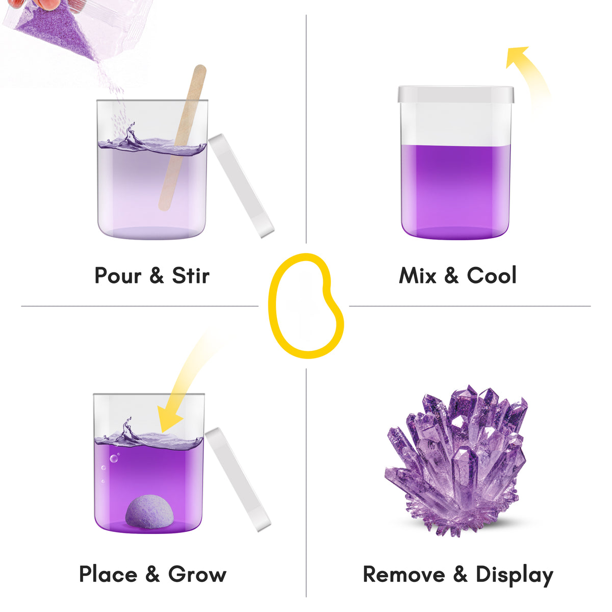 Piano Potato Fast Crystal Growing Kit – Purple Crystal