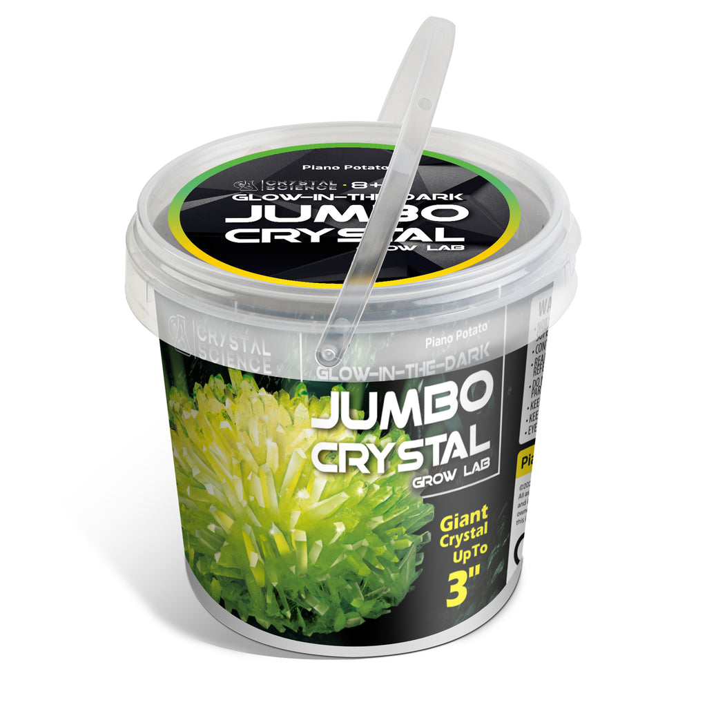 Piano Potato Jumbo Glow-in-the-Dark Crystal Growing Kit – Giant 3-Inch STEM Science Experiment