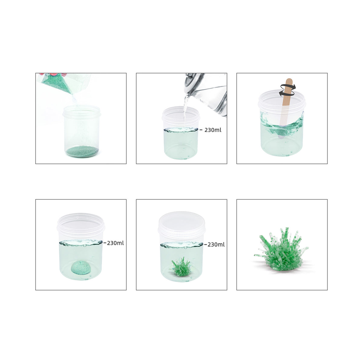 Piano Potato Crystal Growing Kit – Green Crystal
