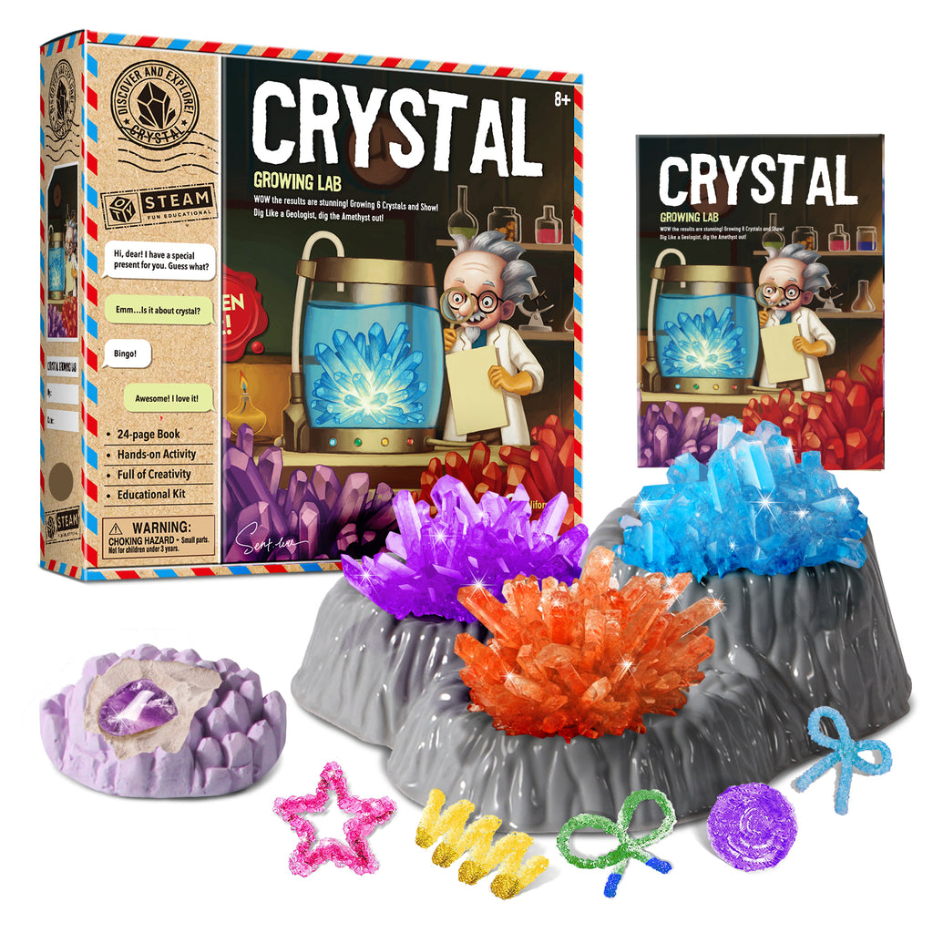 Crystal Growing Lab – Grow 6 Colorful Crystals