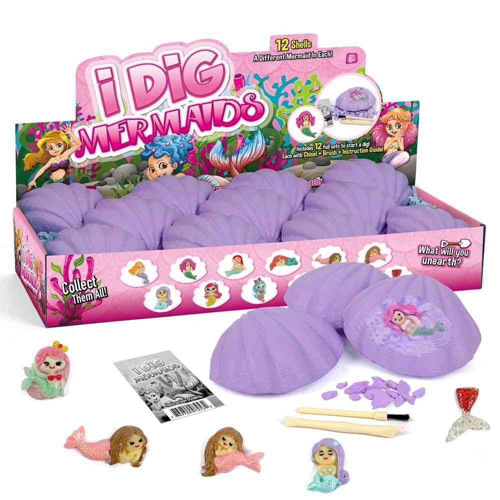 Gamerside Mermaid Digging Kit - 12 Mermaid Treasure Excavation Sets