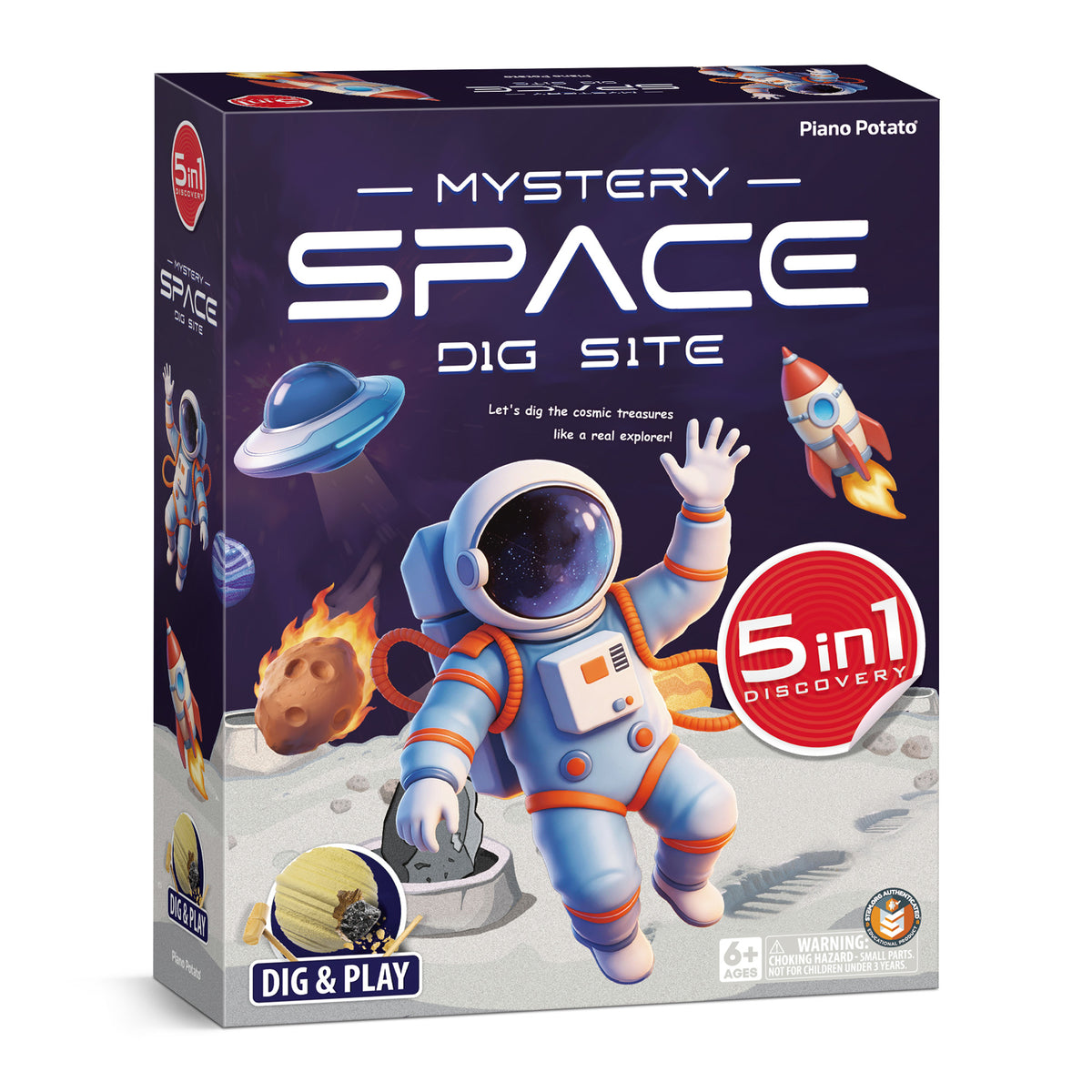Piano Potato Mystery Space Dig Kit – 5-in-1 Cosmic Treasure Discovery STEM Toy