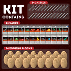 Gamerside 24 Dinosaur Eggs Dig Kit - STEM Excavation Party Set