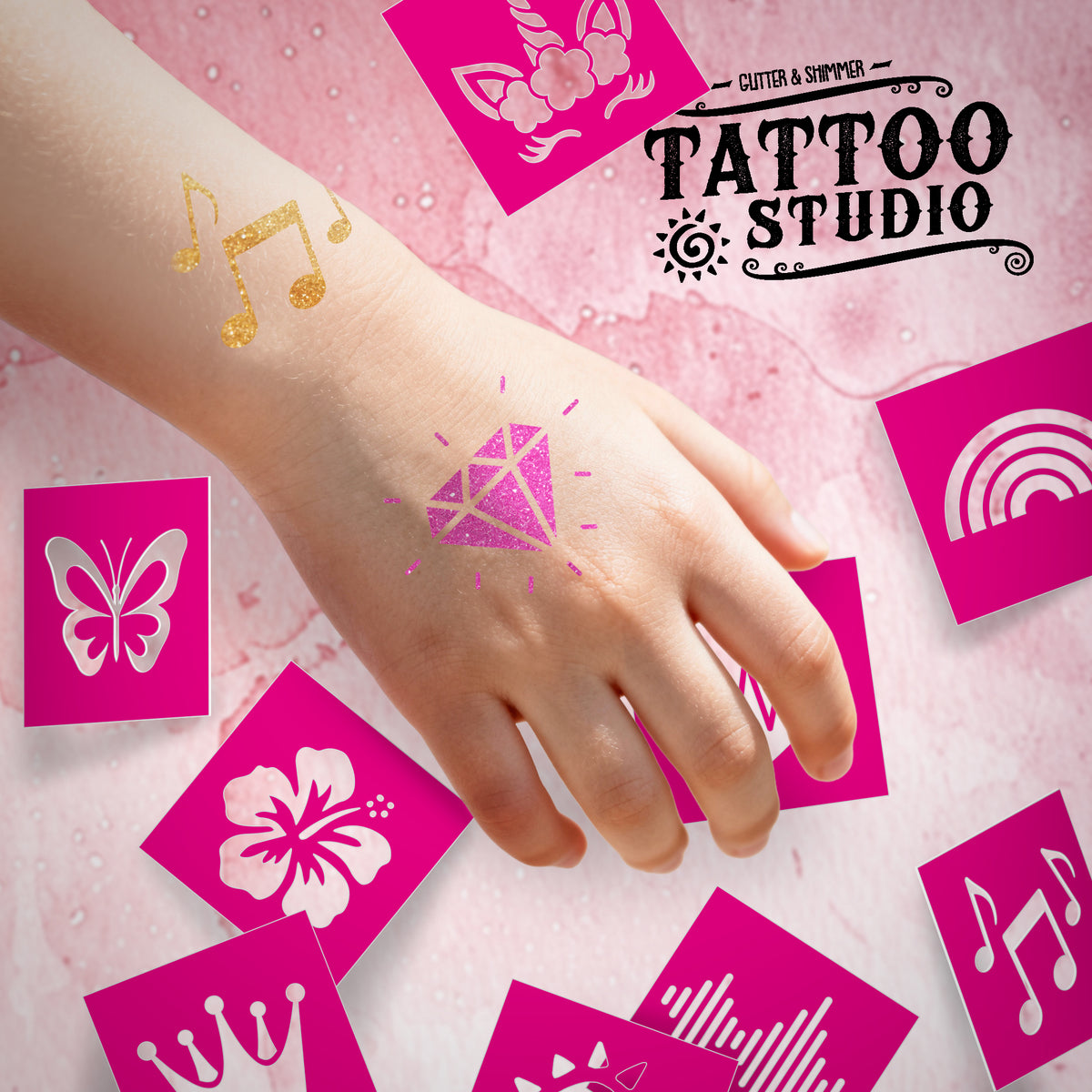 OllyGirl Glitter & Shimmer Tattoo Studio – 85+ Designs