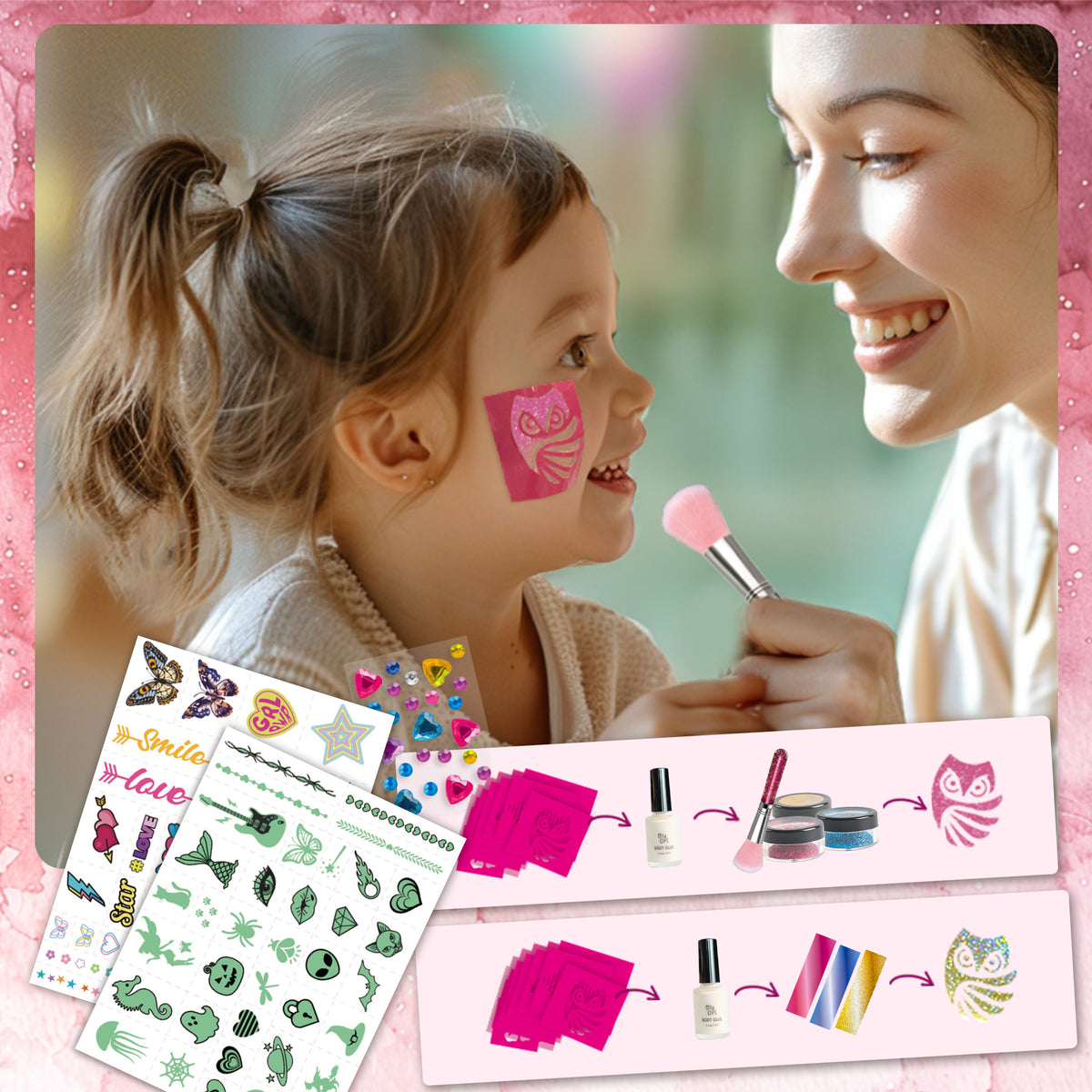 OllyGirl Glitter & Shimmer Tattoo Studio – 85+ Designs