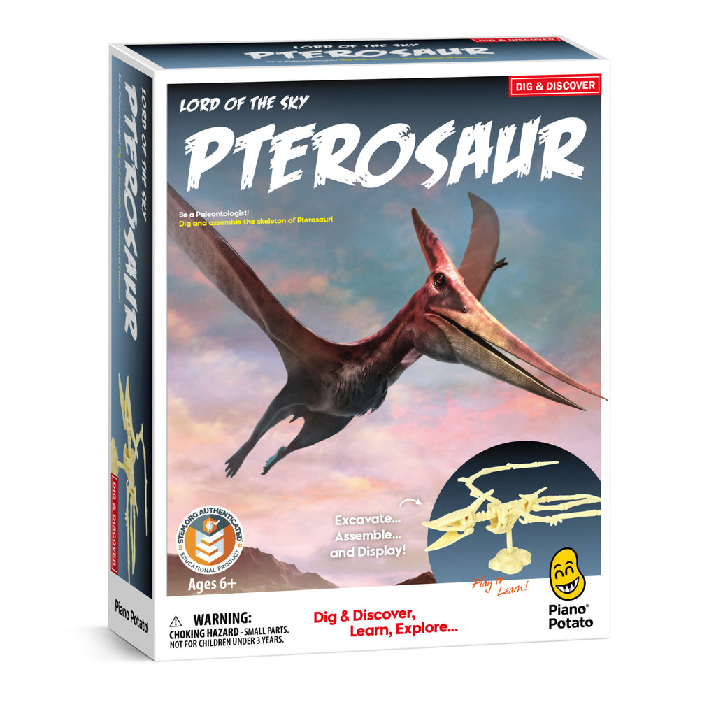 Piano Potato Pterosaur Skeleton Dig Kit – Excavate, Assemble & Display