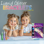 OllyGirl Liquid Glitter Bracelets Craft Kit – Make 12 Bracelets
