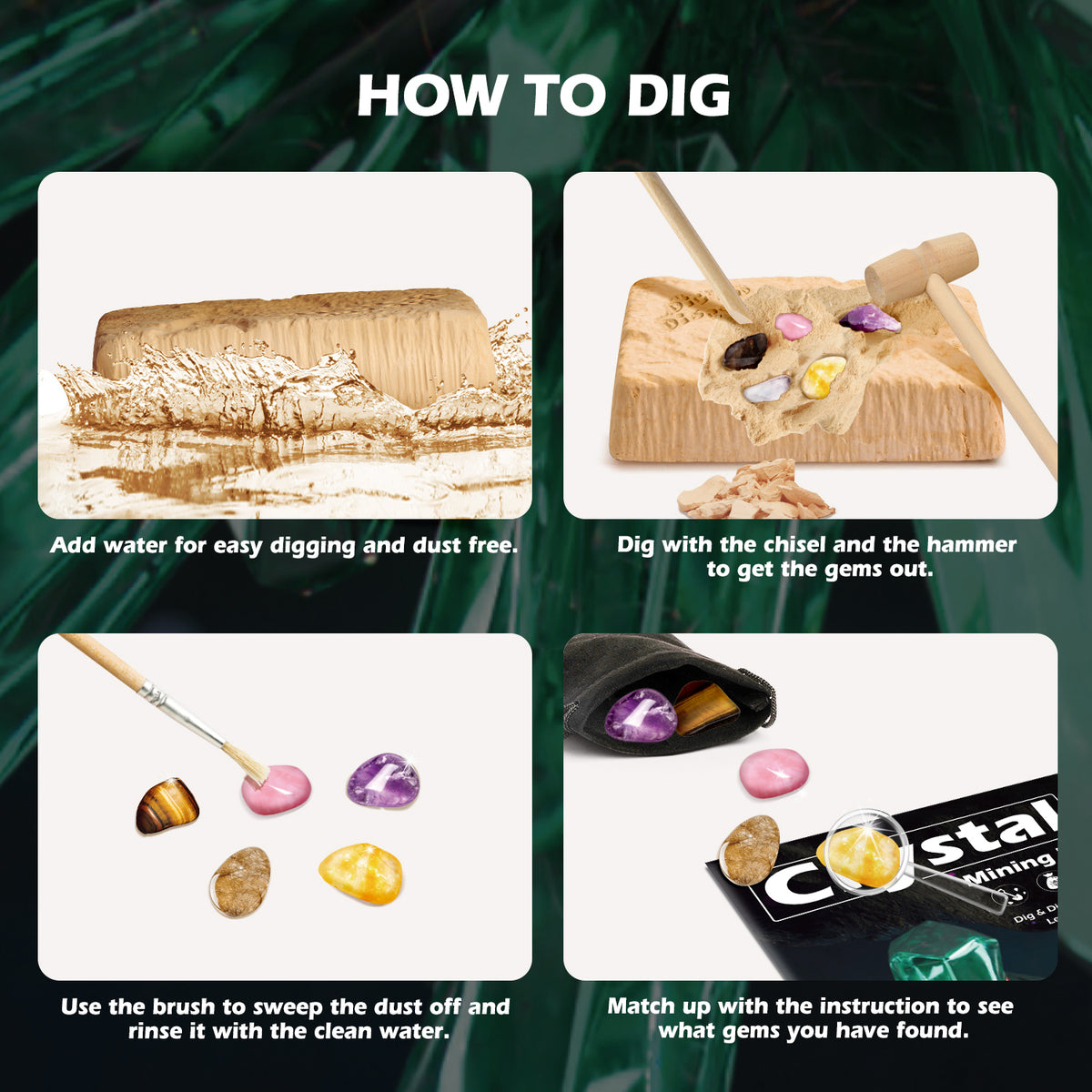 Crystal Dig Kit – 8-Crystal Discovery Excavation Set