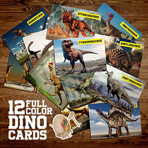 Dinosaur Egg Dig Kit, Unearth a Jumbo Dino Egg with 12 Unique Large Surprise Dinosaur Toys, Ideal Educational STEM Toys and Gifts for Kids Aged 5-7, Suitable for Party and Easter