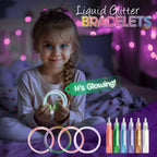 OllyGirl Liquid Glitter Bracelets Craft Kit – Make 12 Bracelets