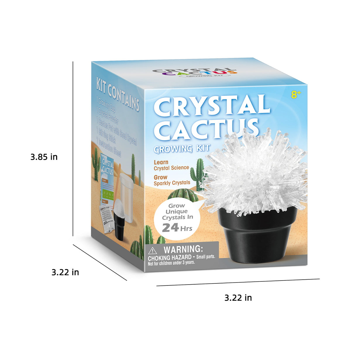 Piano Potato Crystal Cactus Growing Kit – Clear Crystals, Ages 8+