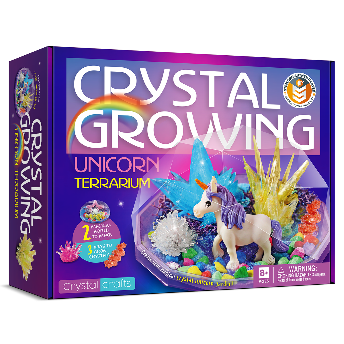 STEMORG Crystal Growing Unicorn Terrarium Kit – Crystal Crafts, Ages 8+