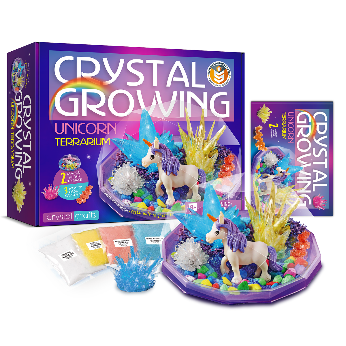 STEMORG Crystal Growing Unicorn Terrarium Kit – Crystal Crafts, Ages 8+